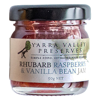 Jam Rhubarb Raspberry & Vanilla Bean 50g (24 Pack)